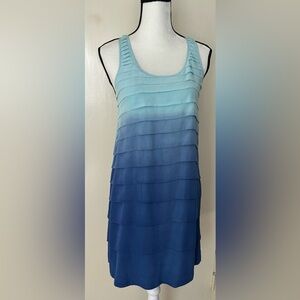 Madison Marcus Blue Gradient Layered Dress